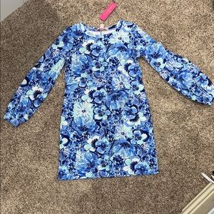 Lilly Pulitzer Bartlett Dress in Coastal Blue Catch and Keep size Small